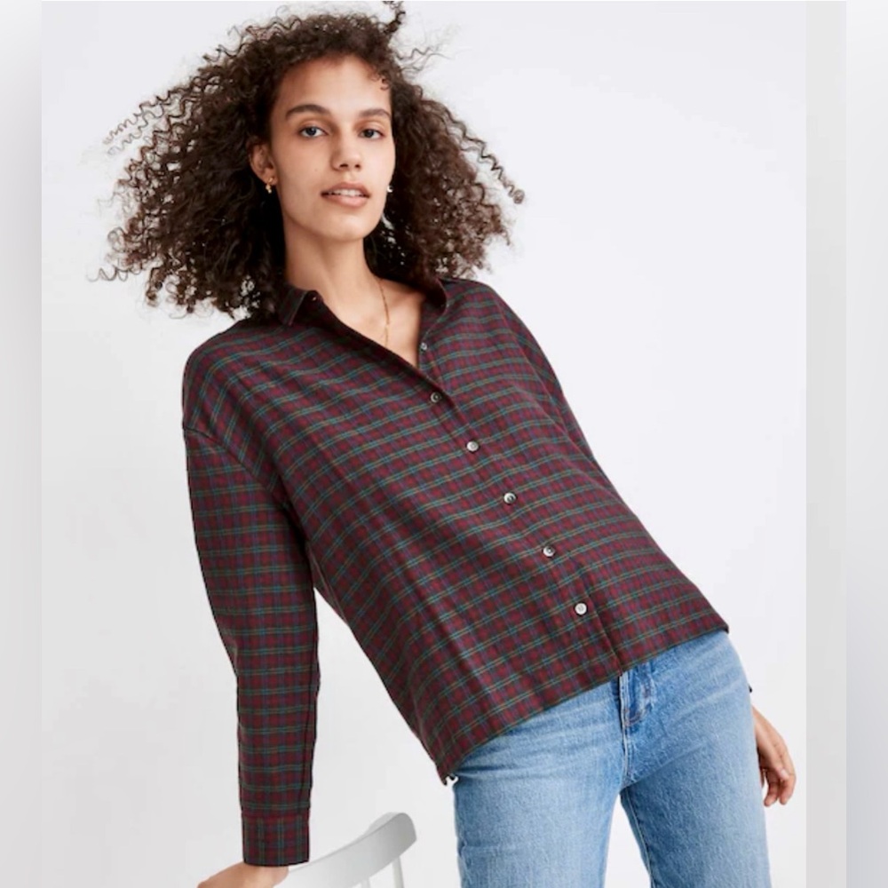 Madewell Festive Westlake Shirt in Pfeiffer Plaid - Size Medium